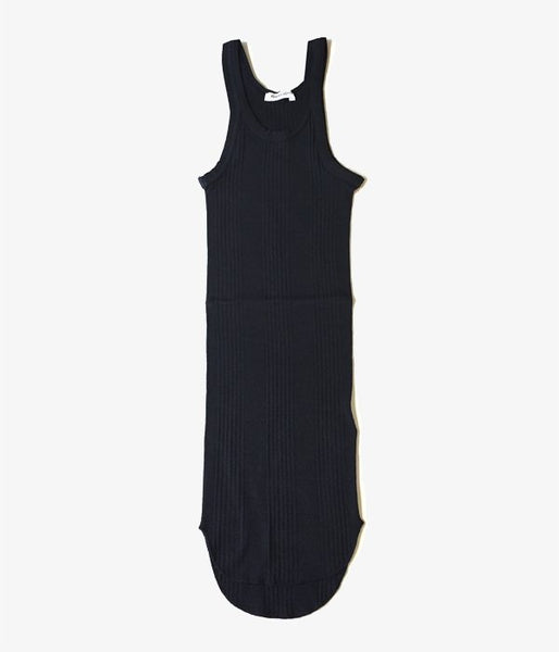FUMIKA_UCHIDA/COTTON_NEEDLE DRAWING TANK TOP(BLACK)
