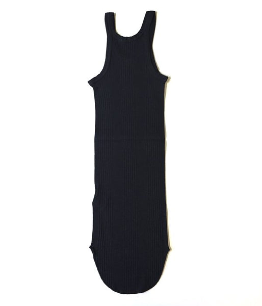 FUMIKA_UCHIDA/COTTON_NEEDLE DRAWING TANK TOP(BLACK)