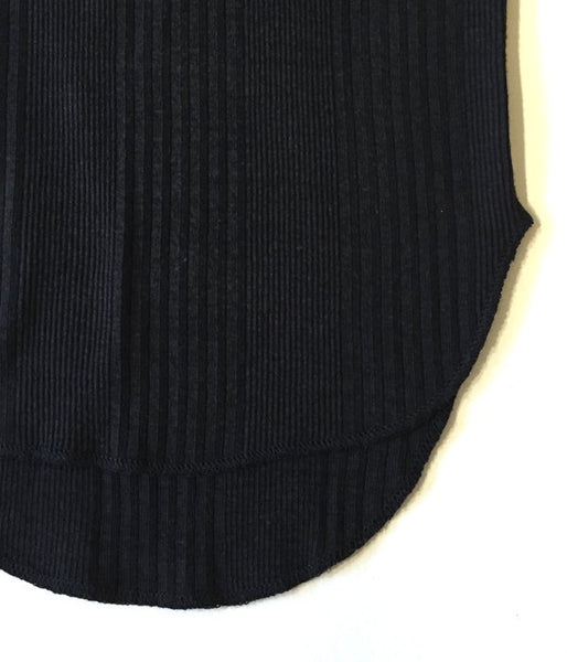 FUMIKA_UCHIDA/COTTON_NEEDLE DRAWING TANK TOP(BLACK)
