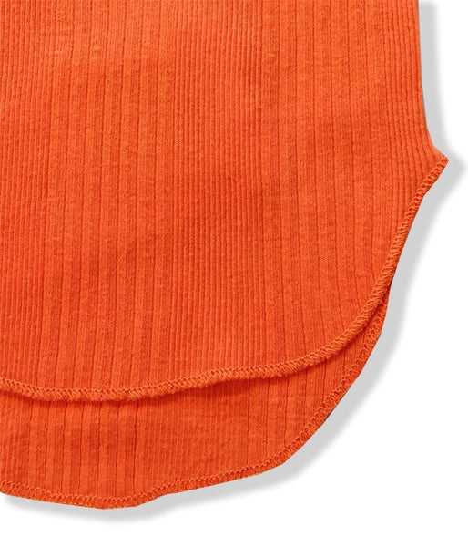 FUMIKA_UCHIDA/COTTON_NEEDLE DRAWING TANK TOP(ORANGE)