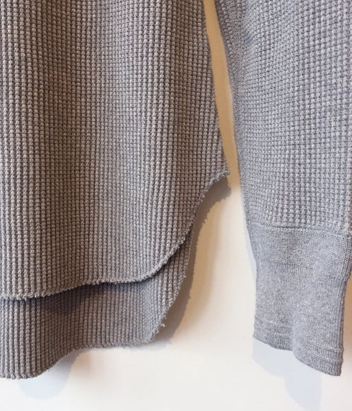 FUMIKA_UCHIDA/COTTON WAFFLE_THERMALTOP(GREY)