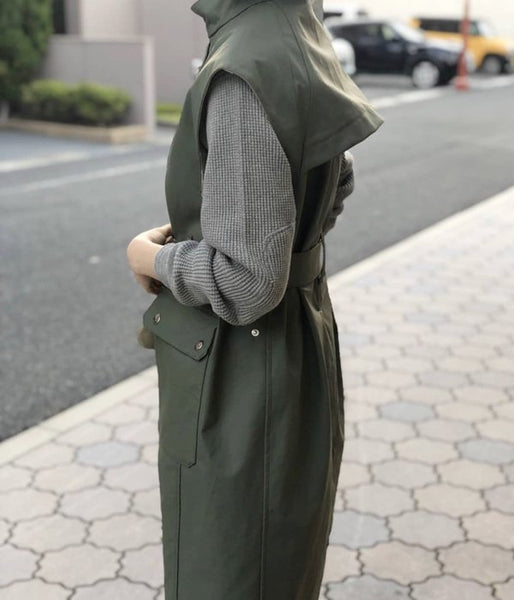 FUMIKA_UCHIDA/COTTON WAFFLE_THERMALTOP(GREY)
