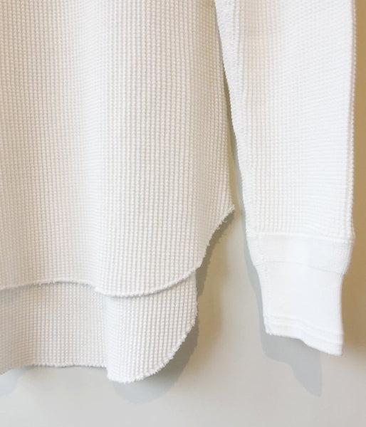 FUMIKA_UCHIDA/COTTON WAFFLE_THERMALTOP(WHITE)