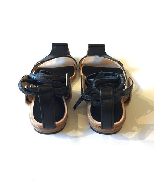 FUMIKA_UCHIDA/KIP LEATHER LACE-UP SANDAL (BLACK)