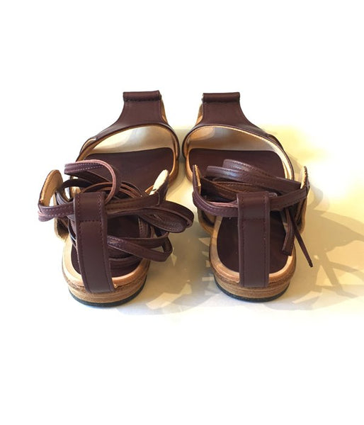 FUMIKA_UCHIDA/KIP LEATHER LACE-UP SANDAL (BROWN)