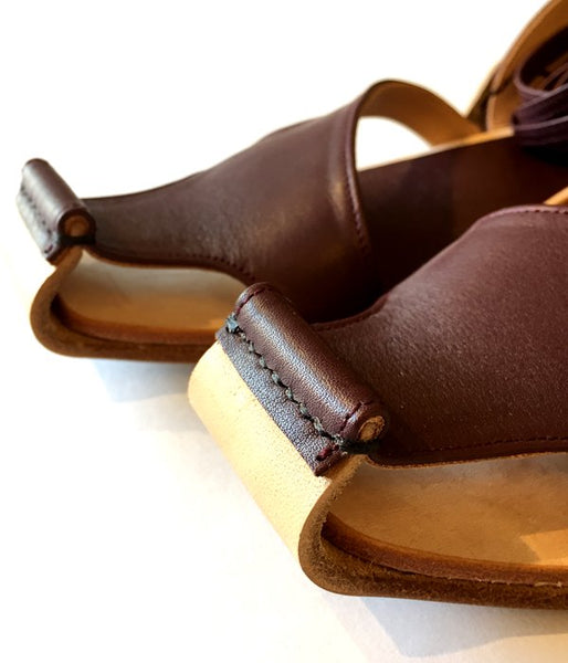 FUMIKA_UCHIDA/KIP LEATHER LACE-UP SANDAL (BROWN)