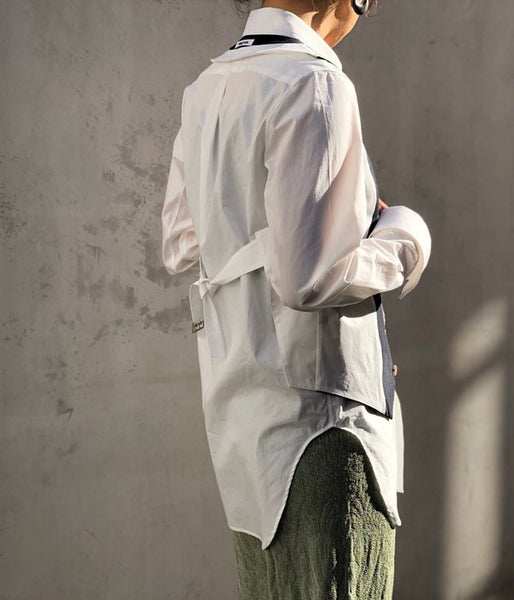 FUMIKA_UCHIDA/PIN STRIPE BACKLESS WAISTCOATS(NAVY)