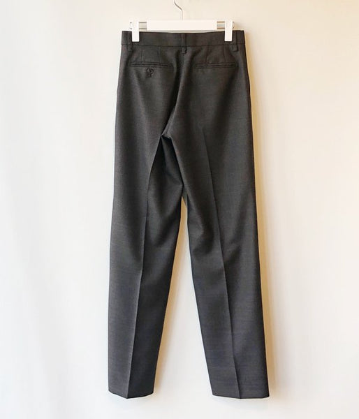 FUMIKA_UCHIDA/PANAMA NO-TUCK SLACKS(CHL/BRN)