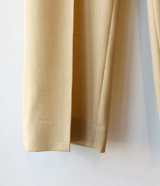 FUMIKA_UCHIDA/PANAMA NO-TUCK SLACKS(YEL/BGE)