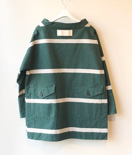 FUMIKA_UCHIDA/GROSGRAIN WIDE BORDER LONG SLEEVE P/O(GREEN)