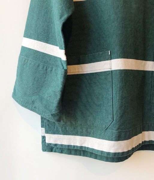 FUMIKA_UCHIDA/GROSGRAIN WIDE BORDER LONG SLEEVE P/O(GREEN)