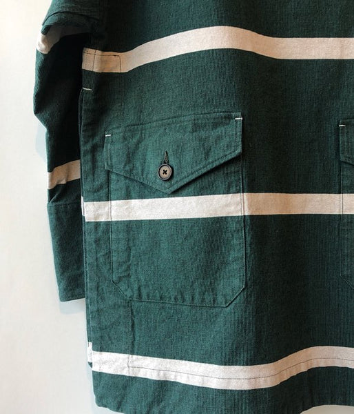 FUMIKA_UCHIDA/GROSGRAIN WIDE BORDER LONG SLEEVE P/O(GREEN)