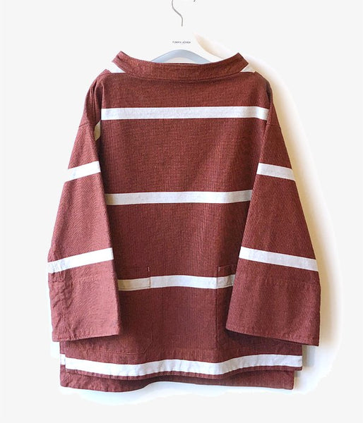 FUMIKA_UCHIDA/GROSGRAIN WIDE BORDER LONG SLEEVE P/O(RED)