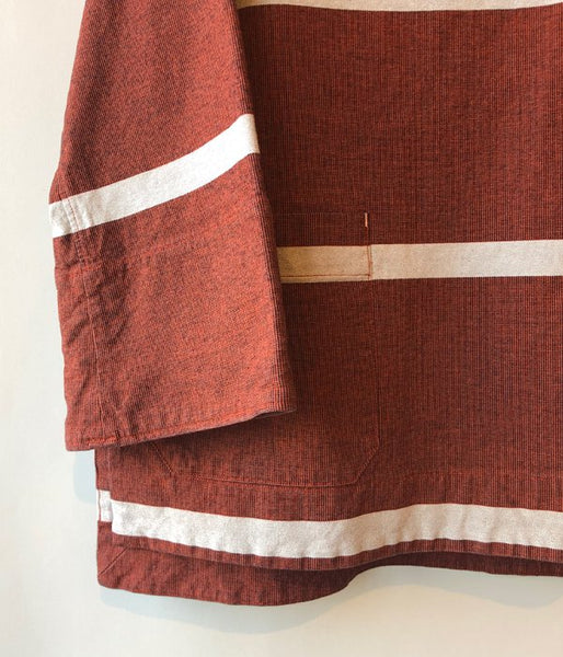 FUMIKA_UCHIDA/GROSGRAIN WIDE BORDER LONG SLEEVE P/O(RED)