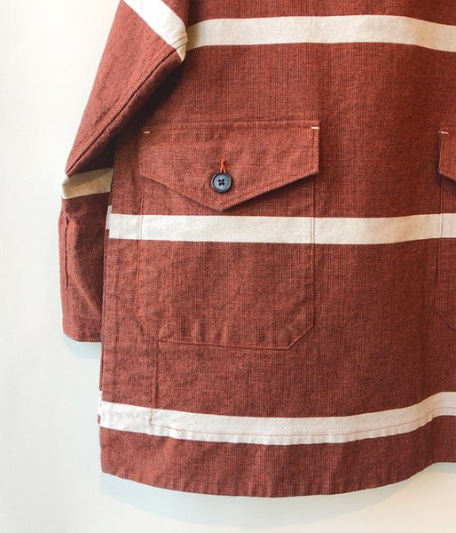 FUMIKA_UCHIDA/GROSGRAIN WIDE BORDER LONG SLEEVE P/O(RED)