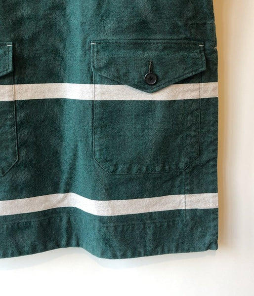 FUMIKA_UCHIDA/GROSGRAIN WIDE BORDER NO SLEEVE P/O(GREEN)