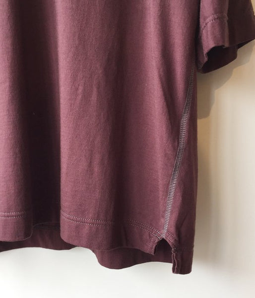 FUMIKA_UCHIDA/V-NECK THREE-QUARTER-SLEEVE TOP (BROWN)