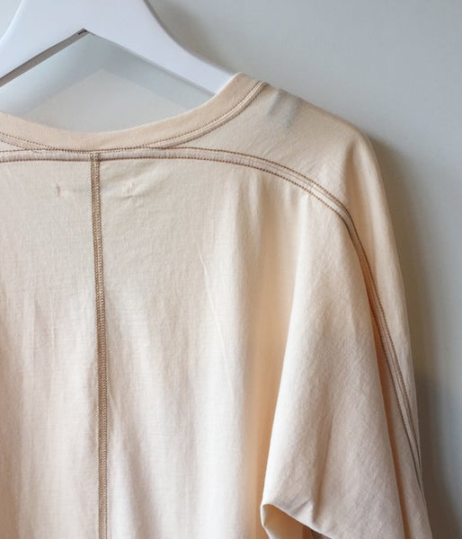 FUMIKA_UCHIDA/V-NECK THREE-QUARTER-SLEEVE TOP (PINKBGE)