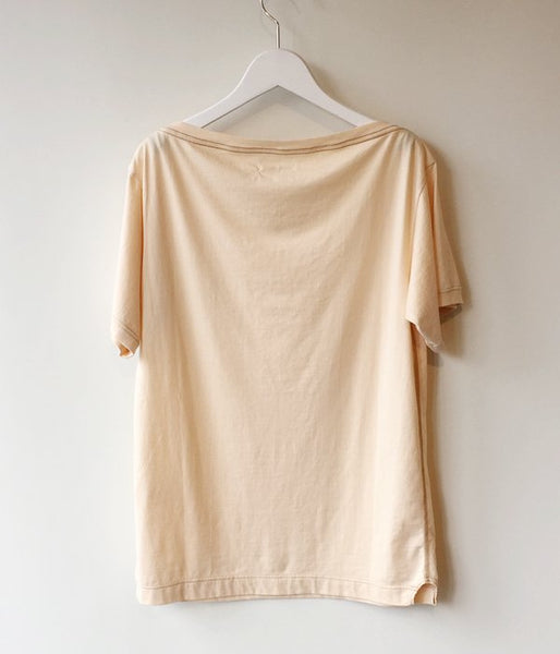 FUMIKA_UCHIDA/BOAT-NECK SHORT-SLEEVE TOP (PINKBGE)