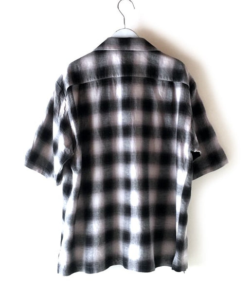 holk/WIDE OPEN SHIRT SS ONBRAE CHECK (BLACK)