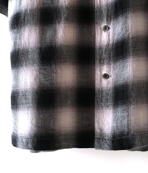 holk/WIDE OPEN SHIRT SS ONBRAE CHECK (BLACK)