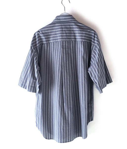 MHL./DRY COTTON STRIPE SS SHIRTS (GREY)