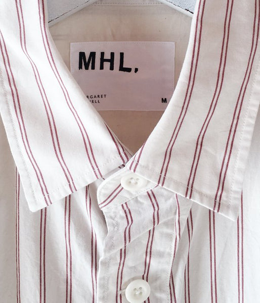MHL./DRY COTTON STRIPE SS SHIRTS (RED)