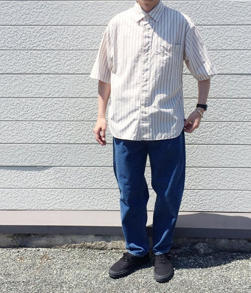 MHL./DRY COTTON STRIPE SS SHIRTS (RED)