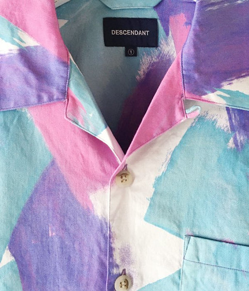DESCENDANT/STROKE TEXTILE SS SHIRT (BLUE)
