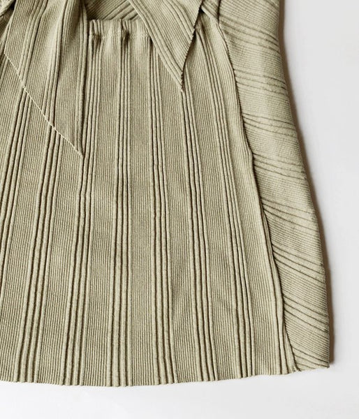 PHEENY/RANDOM RIB ONE SHOULDER TOPS(KHAKI)