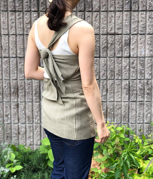 PHEENY/RANDOM RIB ONE SHOULDER TOPS(KHAKI)