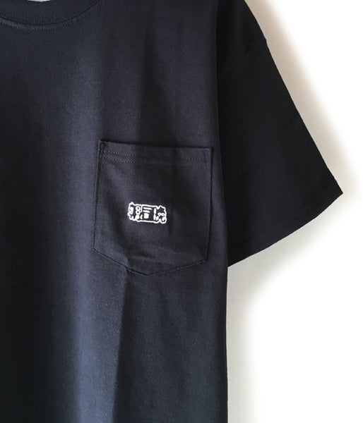 朝昼晩(社)/LOGO EMBROIDERY SS (BLACK)