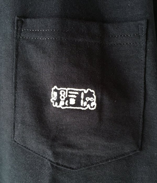 朝昼晩(社)/LOGO EMBROIDERY SS (BLACK)