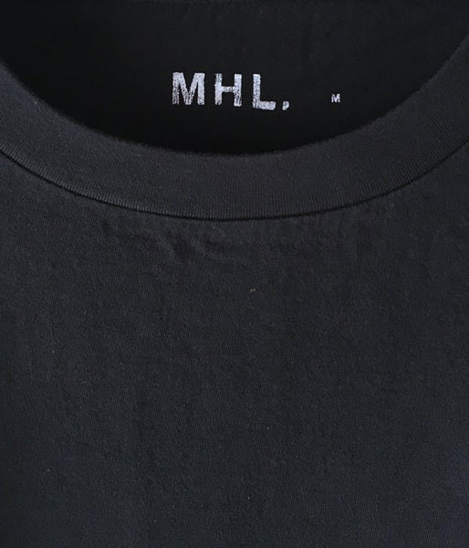 MHL./GARMENT DYE BASIC JERSEY SS T-SHIRTS (BLACK)
