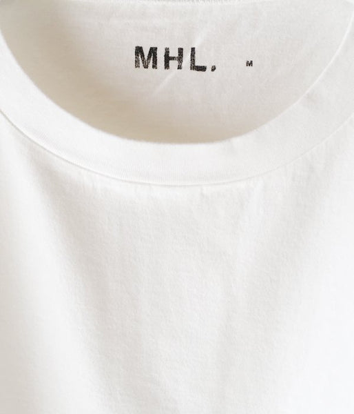 MHL./GARMENT DYE BASIC JERSEY SS T-SHIRTS (WHITE)
