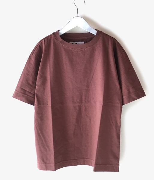 MHL./NATURAL DYE LIGHT JERSEY SS T-SHIRTS (WINE)