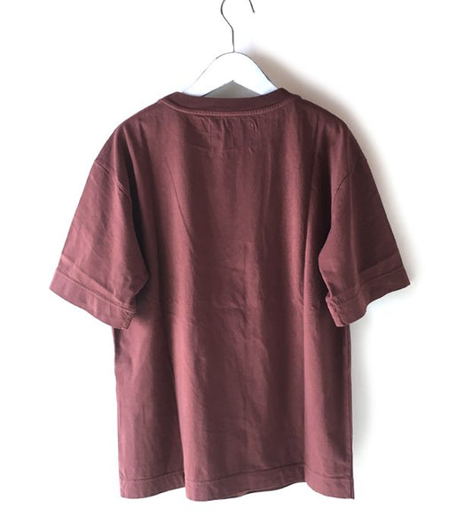 MHL./NATURAL DYE LIGHT JERSEY SS T-SHIRTS (WINE)