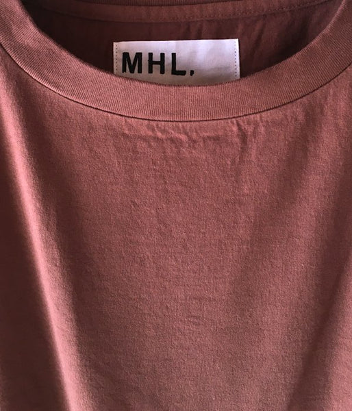 MHL./NATURAL DYE LIGHT JERSEY SS T-SHIRTS (WINE)