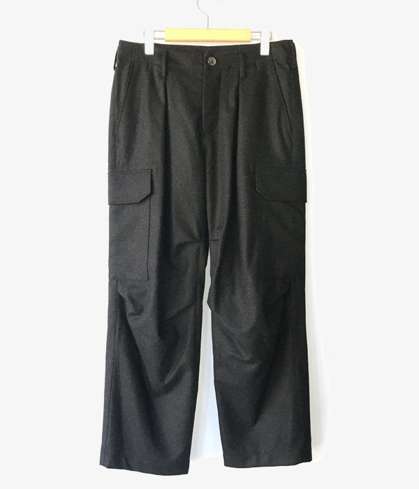 POLYPLOID/CARGO TACK PANTS C (BLACK MELANGE)