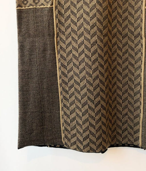 TAN/MOSAIC PATTERN SKIRT(KHAKI×BLACK)