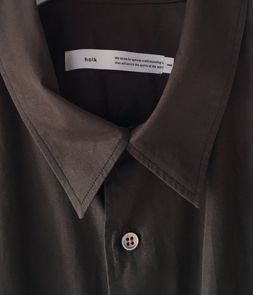holk/REGULER SHIRT (BROWN)