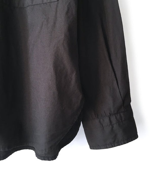 MHL./GARMENT DYE BASIC POPLIN SHIRT WOMENS (BLACK)