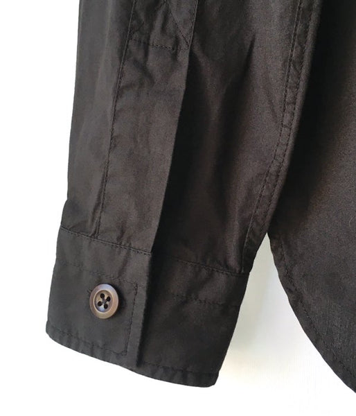 MHL./GARMENT DYE BASIC POPLIN SHIRT WOMENS (BLACK)