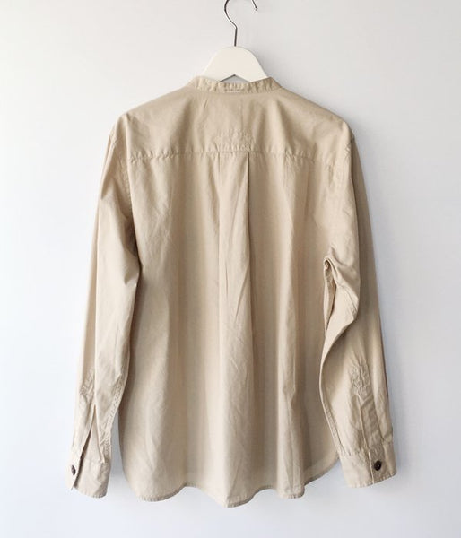 MHL./GARMENT DYE BASIC POPLIN SHIRT WOMENS (BEIGE)