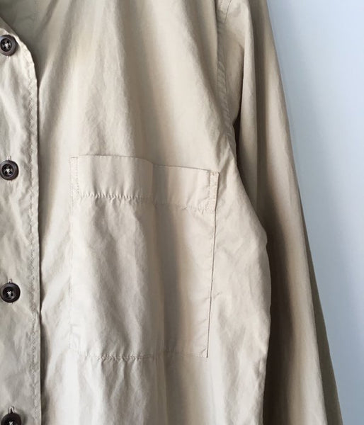 MHL./GARMENT DYE BASIC POPLIN SHIRT WOMENS (BEIGE)