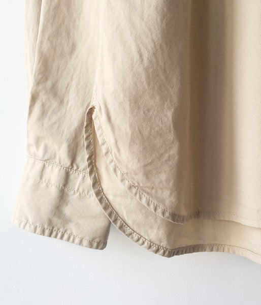 MHL./GARMENT DYE BASIC POPLIN SHIRT WOMENS (BEIGE)