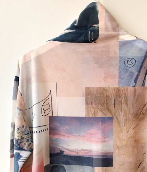 PHEENY/PRINT DRAPE NECK(MULTI)