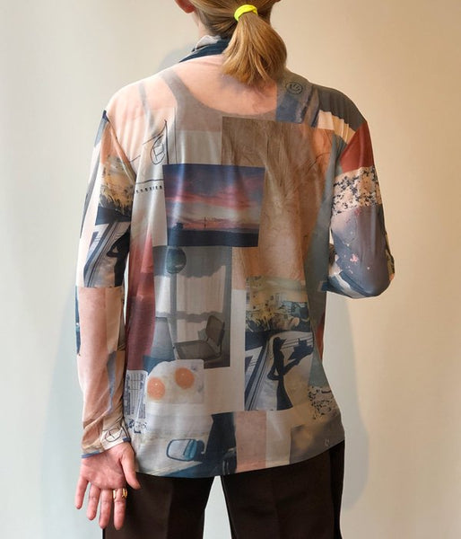 PHEENY/PRINT DRAPE NECK(MULTI)