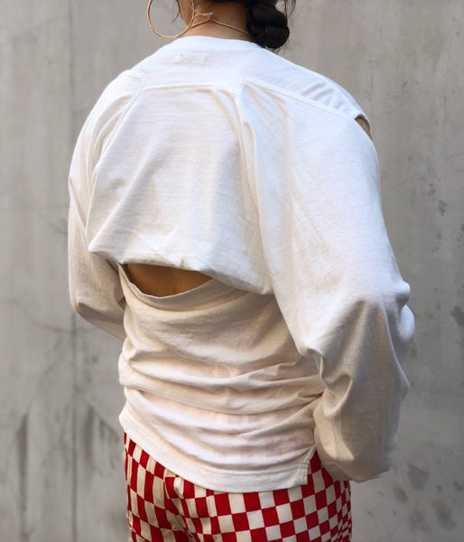 FUMIKA_UCHIDA/SEPARATE-SLEEVE LONG TEE(WHITE)