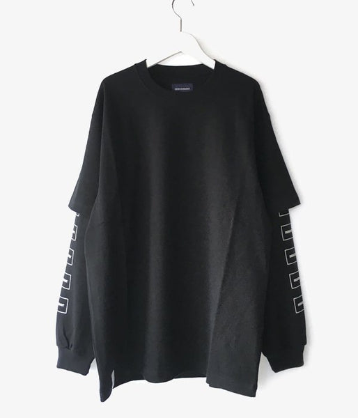 DESCENDANT/MILITIA LAYERD TEE (BLACK)